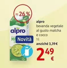 Alpro - Bevanda Vegetale Gusto Matcha E Cocco 1 L Alpro - Bevanda Vegetale Gusto Matcha E Cocco 1 L