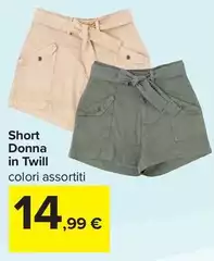 Short Donna In Twill Short Donna In Twill