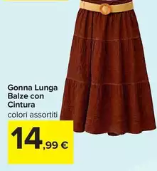 Gonna Lunga Balze Con Cintura