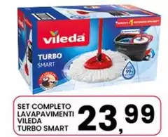 Vileda - Set Completo Lavapavimenti Turbo Smart