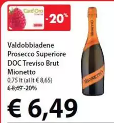 Mionetto - Valdobbiadene Prosecco Superiore DOC Treviso Brut Mionetto - Valdobbiadene Prosecco Superiore DOC Treviso Brut