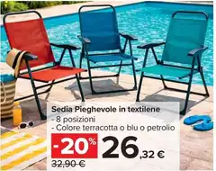 Blu - Sedia Pieghevole In Textilene Blu - Sedia Pieghevole In Textilene
