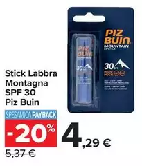 Piz buin - Stick Labbra Montagna Spf 30