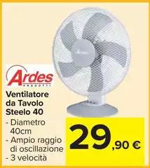 Ardes - Ventilatore Da Tavolo Steelo 40 Ardes - Ventilatore Da Tavolo Steelo 40