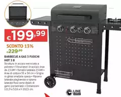 Line Outdoor - Barbecue A Gas 3 Fuochi Hot 3 B