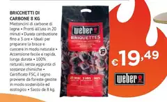 Weber - Bricchetti Di Carbone 8 Kg