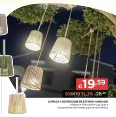 Lampada A Sospensione Da Esterno Hang Mini Lampada A Sospensione Da Esterno Hang Mini