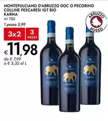 Bio - Montepulciano D'Abruzzo DOC O Pecorino Colline Pescaresi IGT BIO Bio - Montepulciano D'Abruzzo DOC O Pecorino Colline Pescaresi IGT BIO