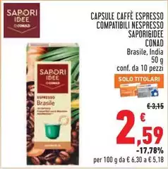 Conad - Capsule Caffè Espresso Compatibili Nespresso Sapori&Idee