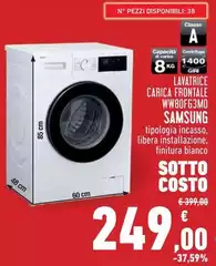 Samsung - Lavatrice Carica Frontale WW80F63MO Samsung - Lavatrice Carica Frontale WW80F63MO
