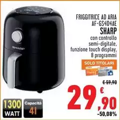 Sharp - Friggitrice Ad Aria Af-GS404AE Sharp - Friggitrice Ad Aria Af-GS404AE