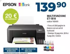 Epson - Multifunzione ET-1810 Epson - Multifunzione ET-1810