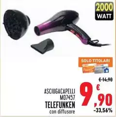 Telefunken - Asciugacapelli M07457 Telefunken - Asciugacapelli M07457