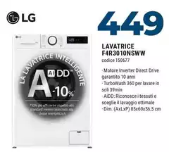 LG - Lavatrice F4R3010NSWW LG - Lavatrice F4R3010NSWW