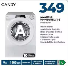 Candy - Lavatrice RO494DWM12/1-S Candy - Lavatrice RO494DWM12/1-S