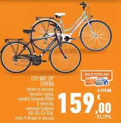 Cicli esperia - City Bike 28" Cicli esperia - City Bike 28"