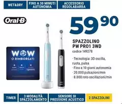 Oral B - Spazzolino PW PRO1 3WD