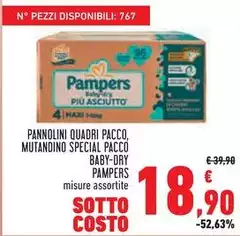 Pampers - Pannolini Quadri Pacco, Mutandino Special Pacco Baby-Dry