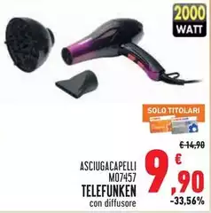 Telefunken - Asciugacapelli M07457 Telefunken - Asciugacapelli M07457