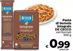 De Cecco - Pasta Di Semola Integrale