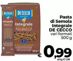 De Cecco - Pasta Di Semola Integrale