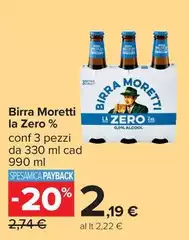 Moretti - Birra La Zero % Moretti - Birra La Zero %