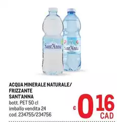 Sant'anna - Acqua Minerale Naturale/ Frizzante Sant'anna - Acqua Minerale Naturale/ Frizzante