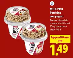 Milk Pro - Porridge Con Yogurt Milk Pro - Porridge Con Yogurt