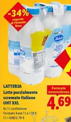 Latteria ovaro - Latte Parzialmente Scremato Italiano Uht Xxl Latteria ovaro - Latte Parzialmente Scremato Italiano Uht Xxl