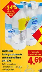 Latteria - Latte Parzialmente Scremato Italiano UHT Xxl Latteria - Latte Parzialmente Scremato Italiano UHT Xxl