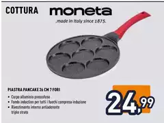 Moneta - Piastra Pancake 26 Cm 7 Fori Moneta - Piastra Pancake 26 Cm 7 Fori