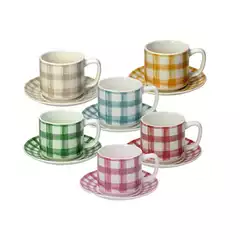 Joia Home - IV685S1M325 Set 6 Tazzine Caffe Vichy