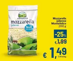 Montefelice - Mozzarella Julienne Montefelice - Mozzarella Julienne