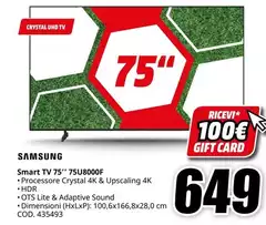 Samsung - Smart Tv 75" 75U8000F