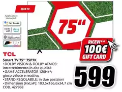 TCL - Smart Tv 75" 75P7K