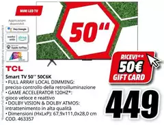 TCL - Smart Tv 50" 50C6K