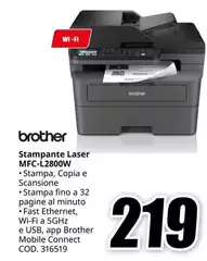 Brother - Stampante Laser MFC-L2800W Brother - Stampante Laser MFC-L2800W