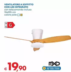Mxd - Ventilatore A Soffitto Con Led Integrato Mxd - Ventilatore A Soffitto Con Led Integrato