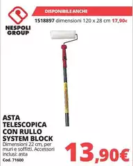 Asta - Esta Telescopica Con Rullo System Block Asta - Esta Telescopica Con Rullo System Block