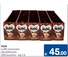 Hag - Caffè Macinato Decaffeinato Hag - Caffè Macinato Decaffeinato