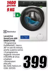Electrolux - Lavatrice Sensicare 600 EW6FCH192 Electrolux - Lavatrice Sensicare 600 EW6FCH192