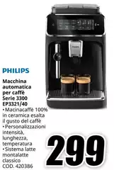 Philips - Macchina Automatica Per Caffè Serie 3300 EP3321/O Philips - Macchina Automatica Per Caffè Serie 3300 EP3321/O