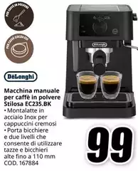 Macchina Manuale Per Caffè In Polvere Stilosa EC235.BK Macchina Manuale Per Caffè In Polvere Stilosa EC235.BK