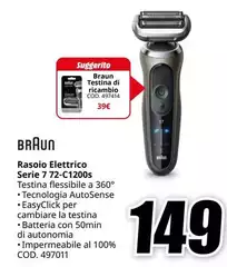 Braun - Rasoio Elettrico Serie 7 72-C1200S Braun - Rasoio Elettrico Serie 7 72-C1200S