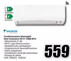 Daikin - Condizionatore Monosplit New Evolution Wi-Fi 12000 BTU