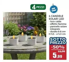 Iper - 4 Candele Solari Led