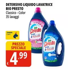 Bio Presto - Detersivo Liquido Lavatrice Bio Presto - Detersivo Liquido Lavatrice