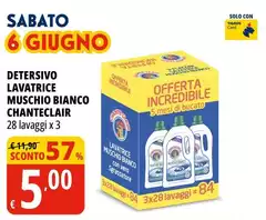 Chanteclair - Detersivo Lavatrice Muschio Bianco Chanteclair - Detersivo Lavatrice Muschio Bianco