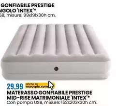 Intex - Materasso Gonfiabile Prestige Mid-rise Matrimoniale Intex - Materasso Gonfiabile Prestige Mid-rise Matrimoniale