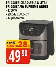 Supreme - Friggitrice Ad Aria 8 Litri Friggisana Ardes Supreme - Friggitrice Ad Aria 8 Litri Friggisana Ardes